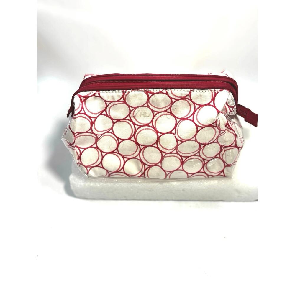 Vintage Shiseido Cosmetic Make up Case Travel Bag Toiletry Organizer